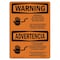 Signmission Safety Sign, OSHA WARNING, 7" Height, 10" Width, Hazardous Voltage Shock Burn Bilingual, Landscape OS-WS-D-710-L-12634 - alternate 1